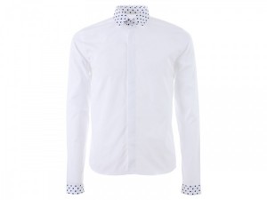 ‘Bobby Deluxe’ White Polka Dot Shirt