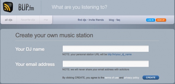 Interfacing – Blip.fm