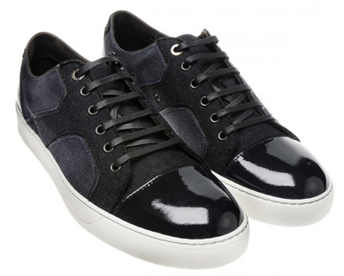 Lanvin Patchwork Suede Trainer