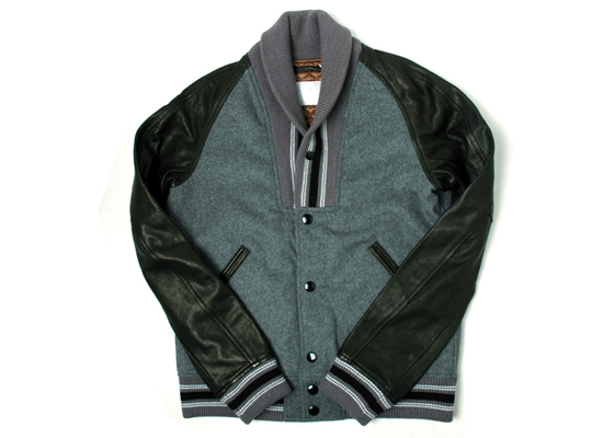 Mihara Yasuhiro Shawl Collar Varsity Jacket