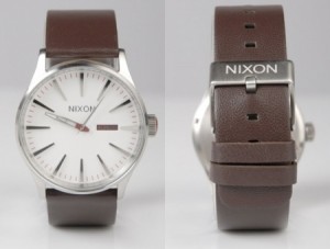 Nixon – ‘The Sentry’ Leather Watch