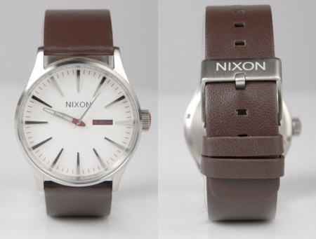 Nixon – ‘The Sentry’ Leather Watch